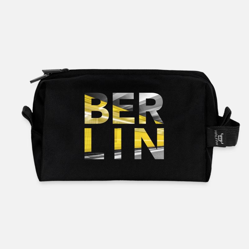 Berlin U Bahn - Recycelte Kulturtasche - Schwarz