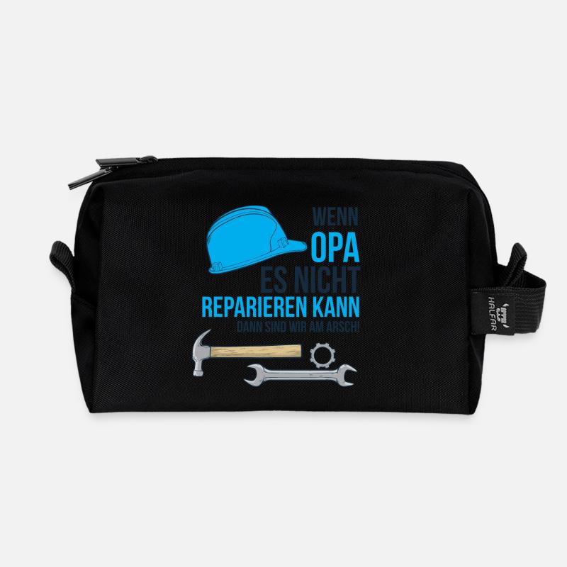 Wenn Opa es nicht reparieren kann - Am arsch - Recycelte Kulturtasche - Schwarz