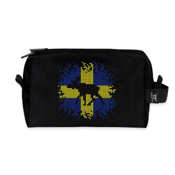 Pixel Elk - Recycled Toiletry Zip Bag - black - Front