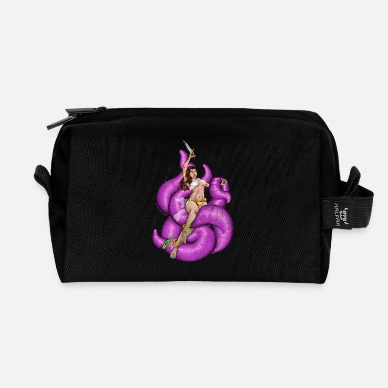 Tentacules! - Trousse de toilette en tissu recyclé - noir