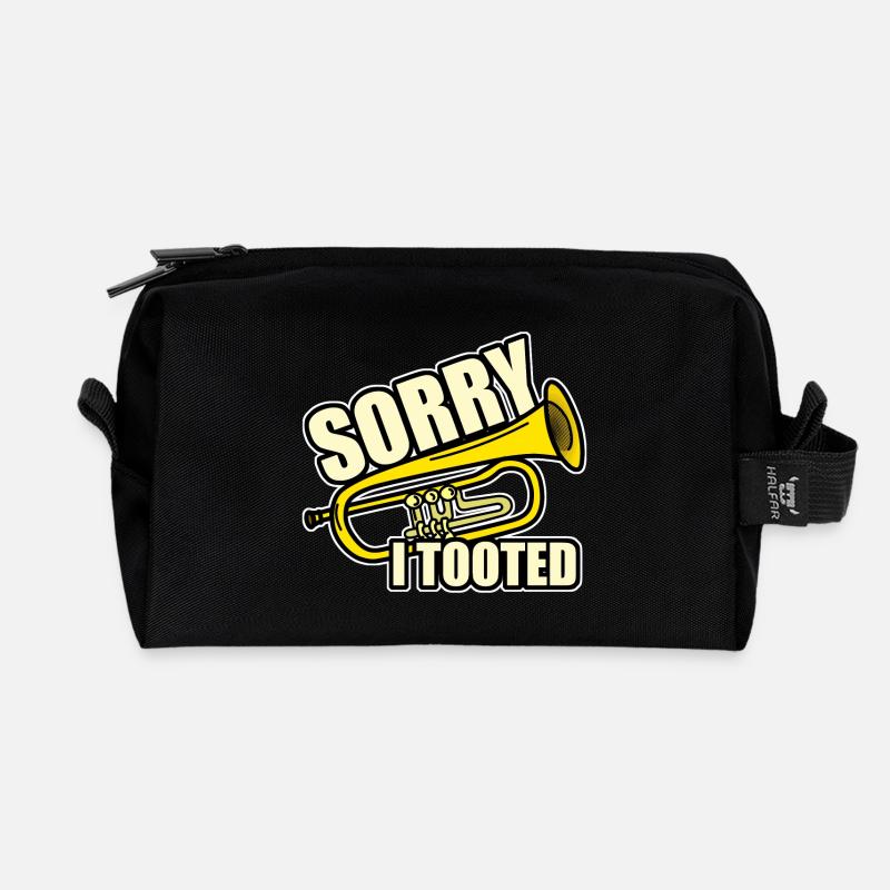 Sorry i tooted - Recycled Toiletry Zip Bag - black