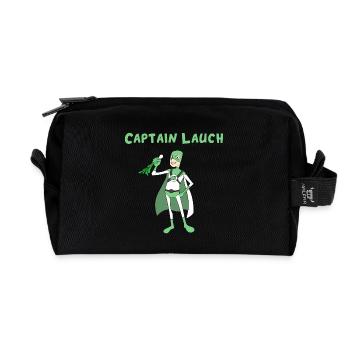 Captain Lauch - Recycelte Kulturtasche - Schwarz - Vorne