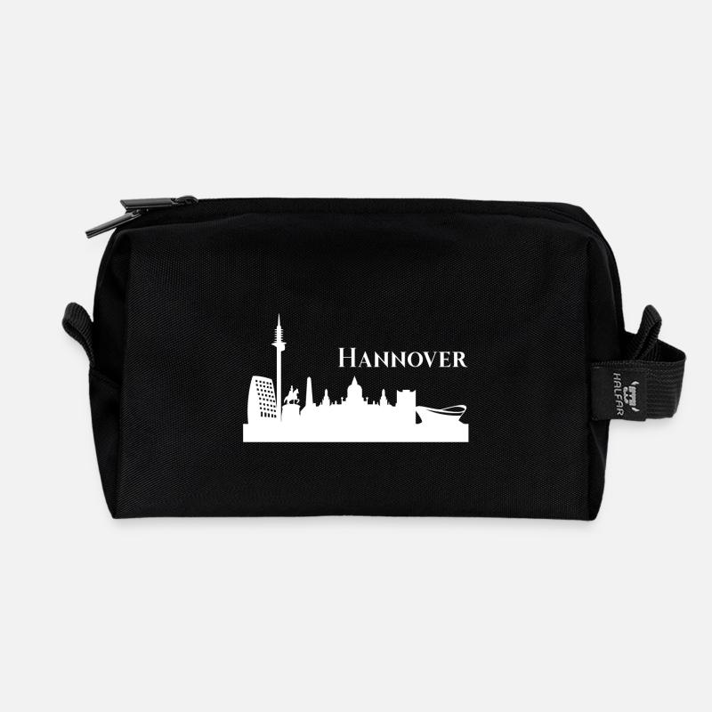 Hannover Skyline - Recycelte Kulturtasche - Schwarz
