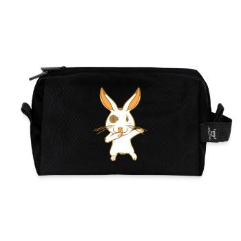 Hase - Karate - Kampfhase - tanzender Hase - Recycelte Kulturtasche - Schwarz - Vorne