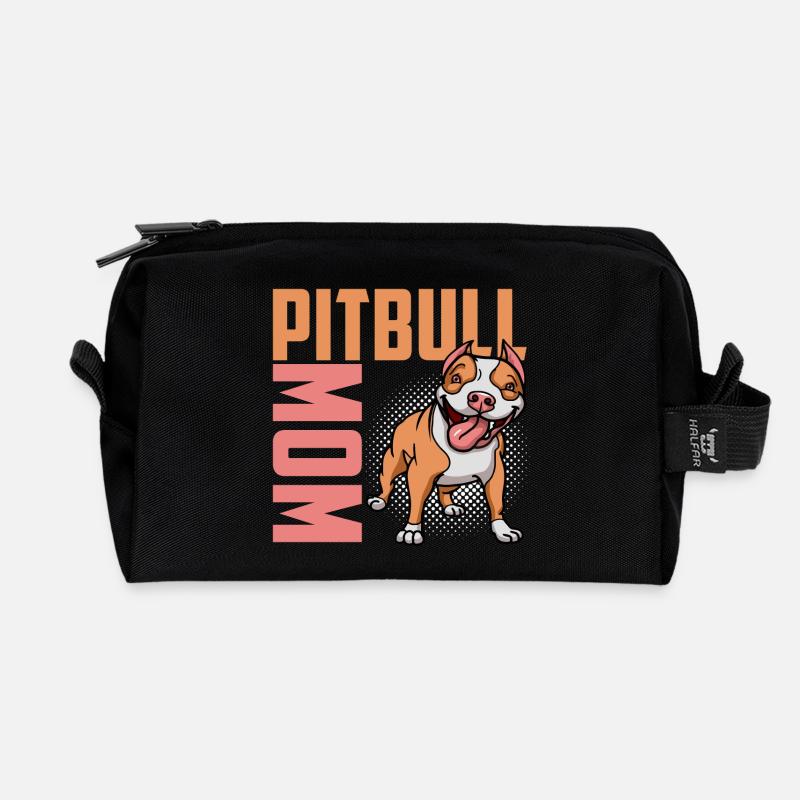 Best Pitbull Mom T-shirt - Recycelte Kulturtasche - Schwarz