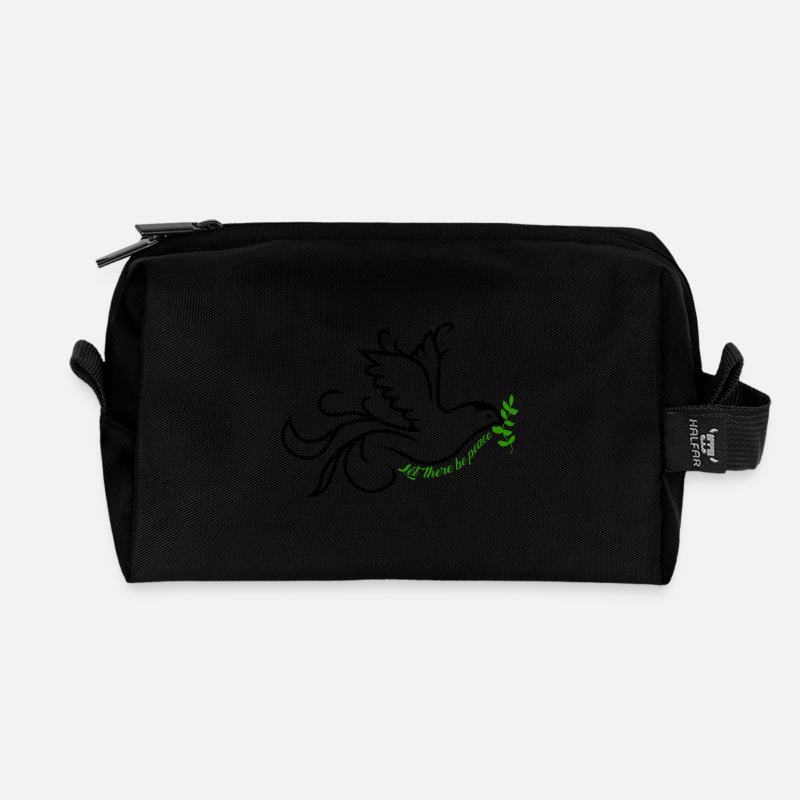 Friedenstaube - Recycelte Kulturtasche - Schwarz