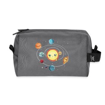 the solar system - Recycled Toiletry Zip Bag - anthracite - Front