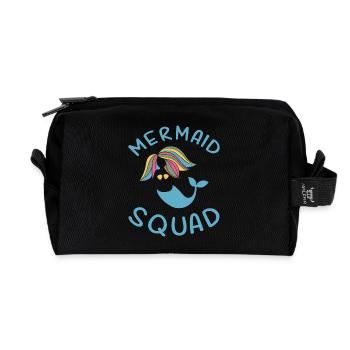 Mermaid Squad Birthday Party Gift - Recycelte Kulturtasche - Schwarz - Vorne
