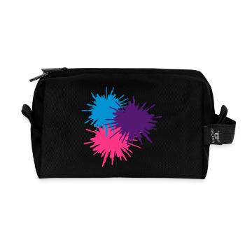 Splodge de peinture - Trousse de toilette en tissu recyclé - noir - Devant
