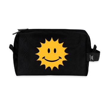 sun - Recycelte Kulturtasche - Schwarz - Vorne
