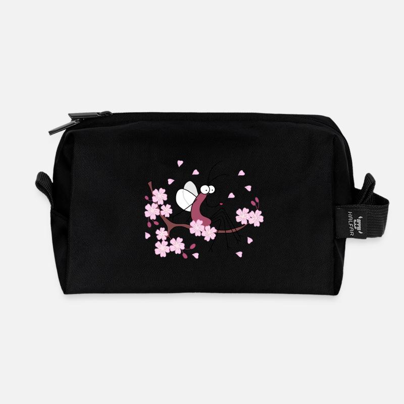 Djen Wana Cherry Blossom - Trousse de toilette en tissu recyclé - noir