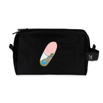 Tortuee-Pille - Recycelte Kulturtasche - Schwarz - Vorne