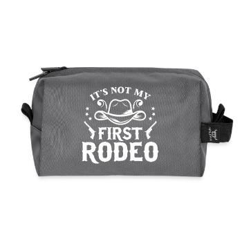 C’est not My First Rodeo - Trousse de toilette en tissu recyclé - anthracite - Devant