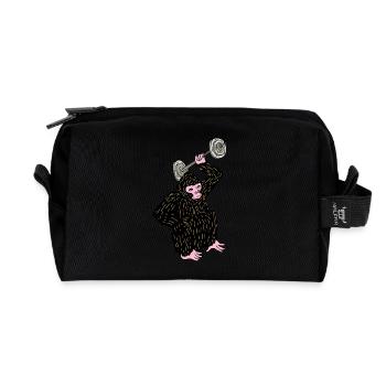 Gym Beast Mode Fitness Geschenk, Lift - Recycled Toiletry Zip Bag - black - Front