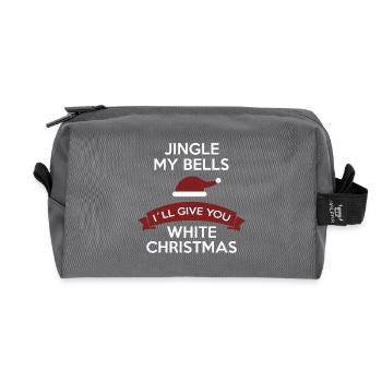 Funny Jingle My Balls for Christmas White - Recycled Toiletry Zip Bag - anthracite - Front