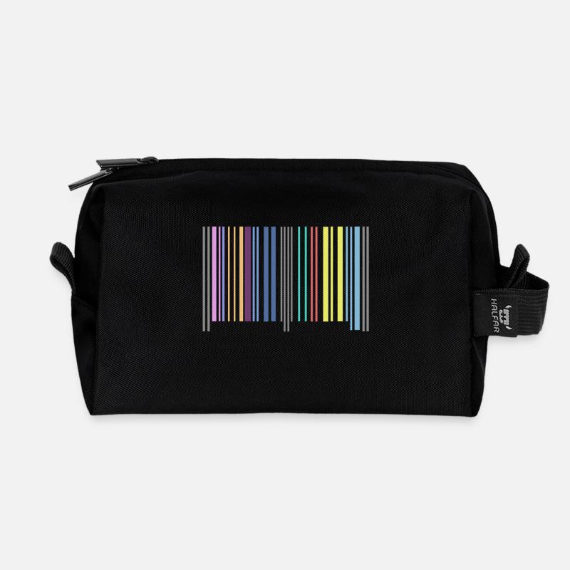 barcode - Recycled Toiletry Zip Bag - black