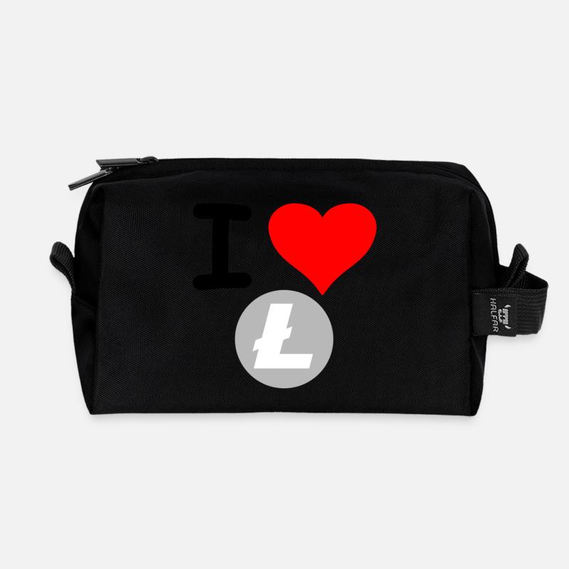 Crypto Love Lite Coin. - Recycelte Kulturtasche - Schwarz