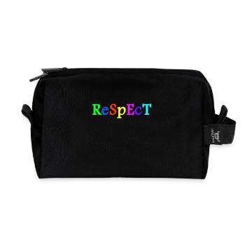 Respect Acceptation Tolérance Reconnaissance Validité - Trousse de toilette en tissu recyclé - noir - Devant