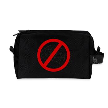 Gehirn verboten (Denken verboten) Verbotszeichen - Recycelte Kulturtasche - Schwarz - Vorne