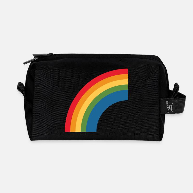 rainbow lbgt - Recycelte Kulturtasche - Schwarz
