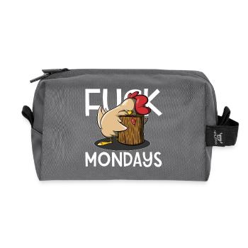 Fuck Mondays - Recycelte Kulturtasche - Anthrazit - Vorne
