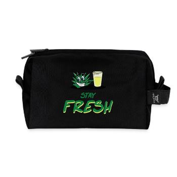 Stay fresh - Recycled Toiletry Zip Bag - black - Front