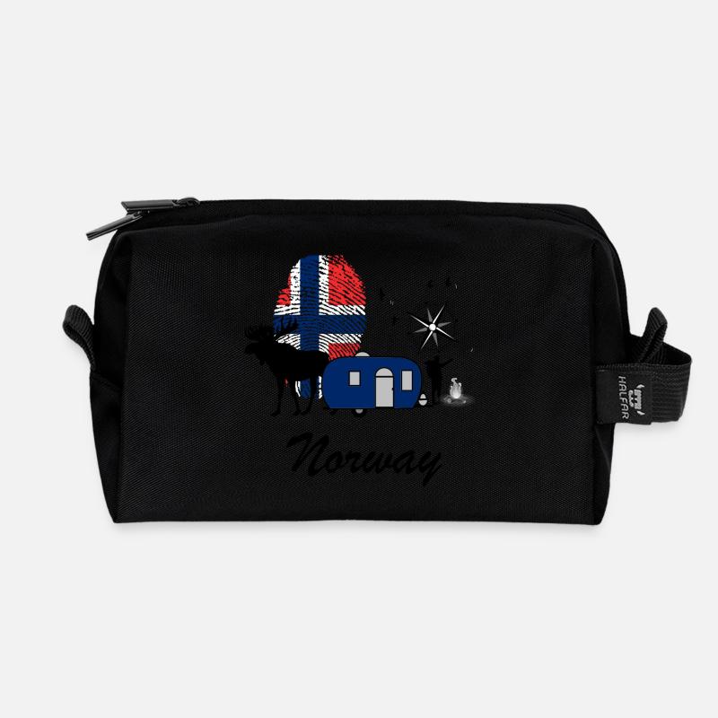 Norwegen Reise Liebe Norway Geschenk Idee schwarz - Recycelte Kulturtasche - Schwarz