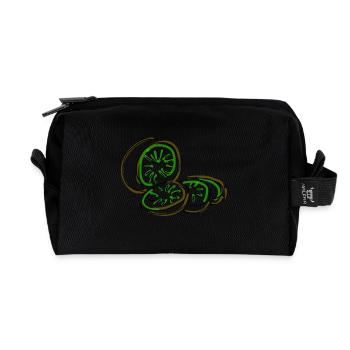 Kiwi - Recycelte Kulturtasche - Schwarz - Vorne