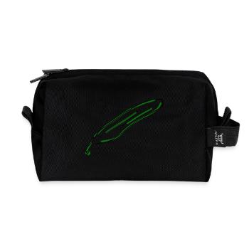 cucumber - Recycled Toiletry Zip Bag - black - Front