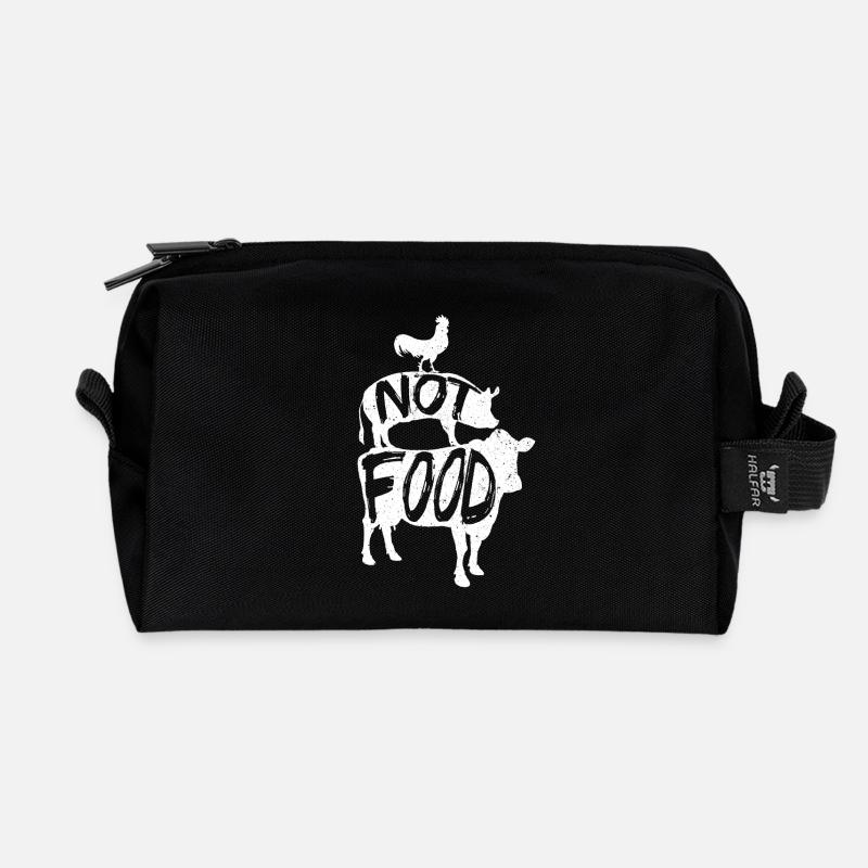 Vegan vegan vegan - Recycled Toiletry Zip Bag - black