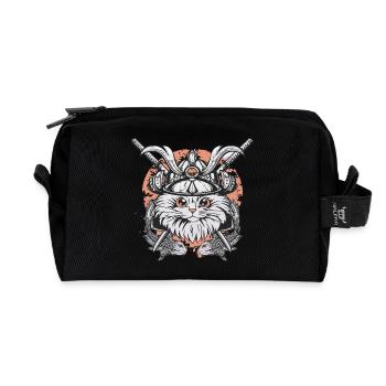 Combat chat Koi - Trousse de toilette en tissu recyclé - noir - Devant