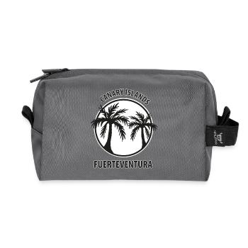 Canary Islands Fuerteventura Palm - Recycled Toiletry Zip Bag - anthracite - Front