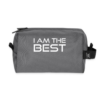 Best - Recycled Toiletry Zip Bag - anthracite - Front