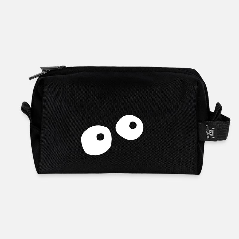 Monster Auge - Recycelte Kulturtasche - Schwarz