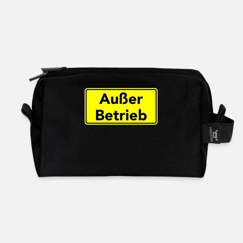Außer Betrieb - Recycelte Kulturtasche - Schwarz