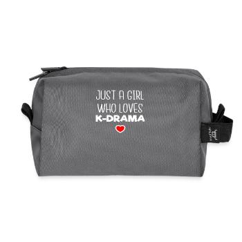 Funny cadeau Kpop Kdrama, K-pop K-drama Corée - Trousse de toilette en tissu recyclé - anthracite - Devant
