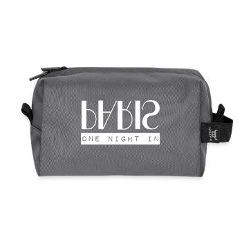one night in paris - Recycled Toiletry Zip Bag - anthracite - Front
