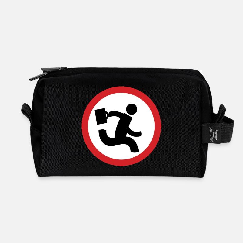 Nerd-Herden-Logo - Futter - Recycelte Kulturtasche - Schwarz