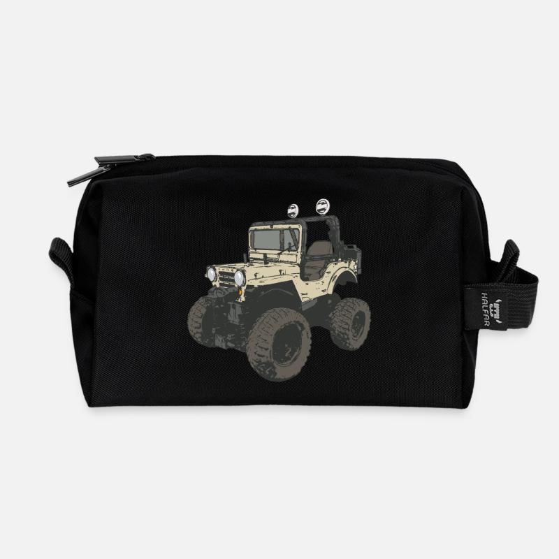 Allrad - Recycelte Kulturtasche - Schwarz