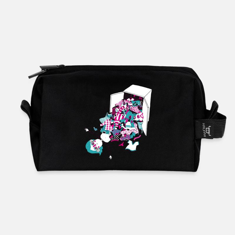 Überfluss - Recycelte Kulturtasche - Schwarz
