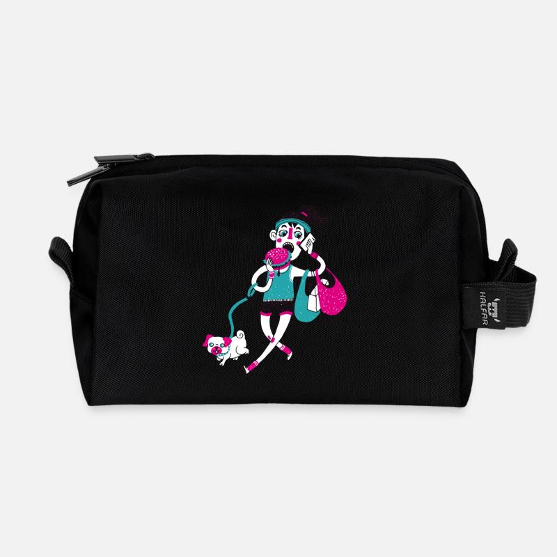 Multi-tâches - Trousse de toilette en tissu recyclé - noir