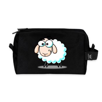 Sheep, lamb - Recycled Toiletry Zip Bag - black - Front