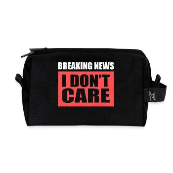 funny sayings - Recycled Toiletry Zip Bag - black - Front
