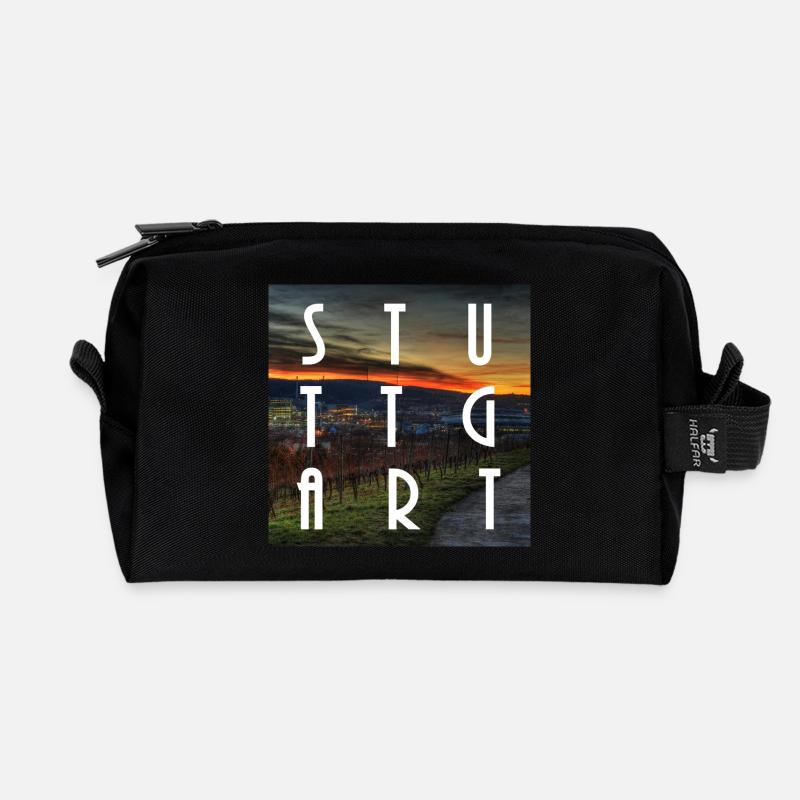 Stuttgart - Recycelte Kulturtasche - Schwarz