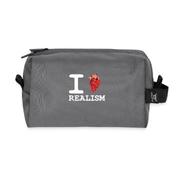 LOVE REALISM Herz Organ - Recycelte Kulturtasche - Anthrazit - Vorne