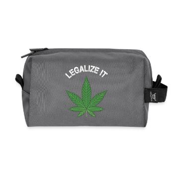 LEGALIZE IT - Recycled Toiletry Zip Bag - anthracite - Front