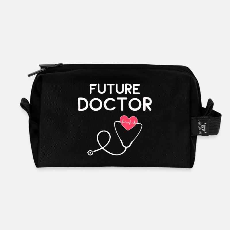 Zukünftiger Doktor - Arzt Student Geschenk - Recycelte Kulturtasche - Schwarz