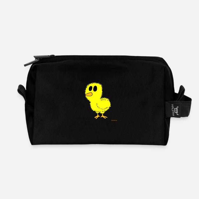 Küken / hatchling - Recycelte Kulturtasche - Schwarz