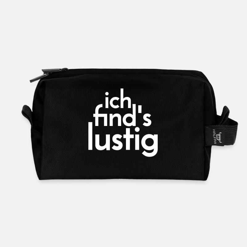 That's funny. - Recycled Toiletry Zip Bag - black