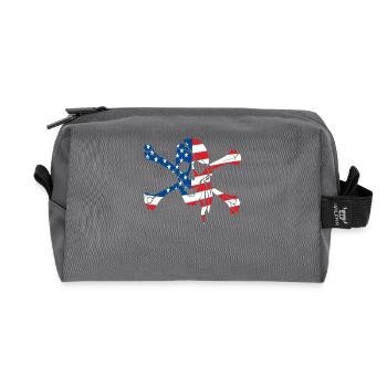Pavillon pirate - Trousse de toilette en tissu recyclé - anthracite - Devant